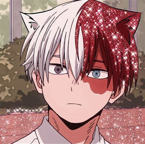 Todoroki Aesthetic Glitter Catboy Icon Anime Cat Boy Aesthetic Anime