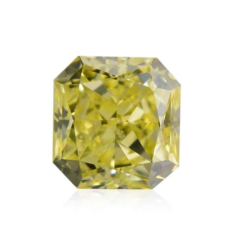 042 Carat Fancy Intense Yellow Diamond Radiant Shape Vs2 Clarity