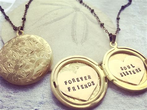 Custom Locket Necklace Personalized Jewelry Soul Sisters