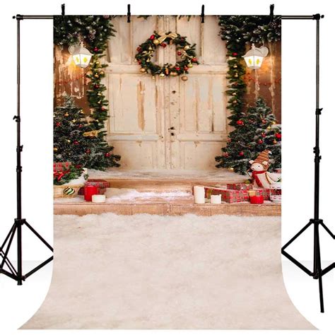 Buy Greendecor Polyster 5x7ft Christmas Theme Photography Backdrop Snow