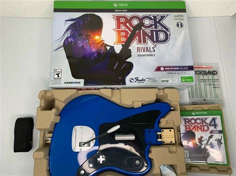 Limited Rock Band 4 Rivals Bundle Xbox One Fender Jaguar Blue Guitar
