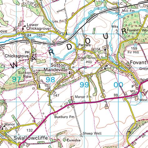 Os Map Of Salisbury And The Plain Landranger 184 Map Ordnance Survey Shop