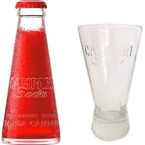 Glass Campari Soda Fortunato Depero X Pieces