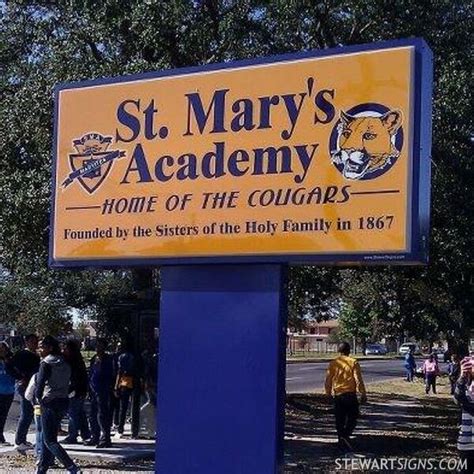 School Sign For St Marys Academy New Orleans La