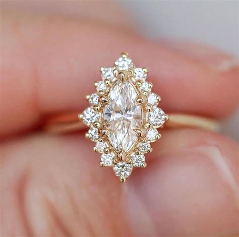 12 Carat Marquise Diamond Ring Marquise Cut Engagement Ring Etsy
