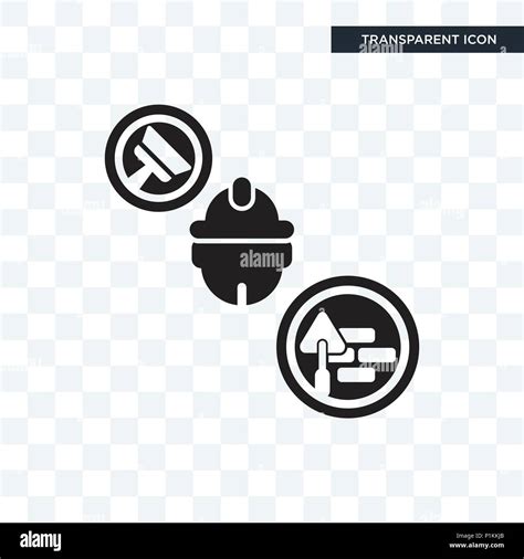 Builder Vector Icon Isolated On Transparent Background Builder Logo