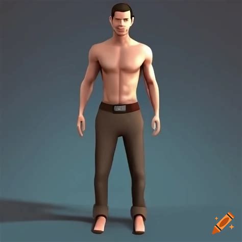 3d male character on craiyon