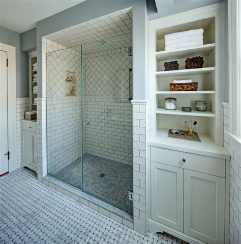 Want to update your bathroom tiling? Classic white master bath - Traditional - Bathroom ...