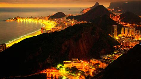 1920x1080 Night Sea Rio De Janeiro Lights City Brazil