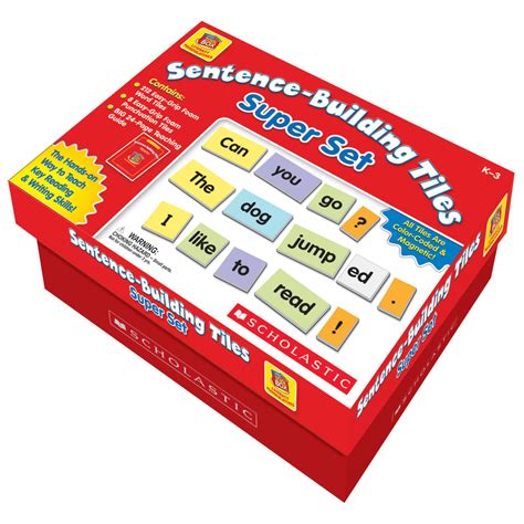 Scholastic Little Red Tool Box Sentence Building Tiles Super Set Sc