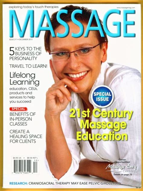 Massage Magazine 211 December 2013 Craniosacral Therapy Educating