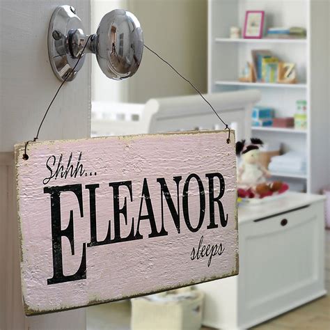 Personalised Vintage Style Nursery Sign By Delightful Living