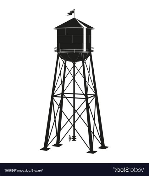 Water Tower Vector At Collection Of Water Tower