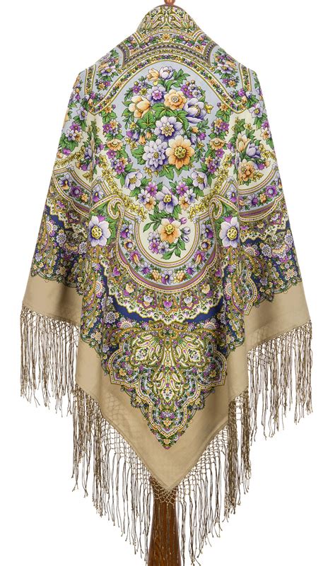 women s elite authentic pavlovo posad shawl 148x148 cm etsy