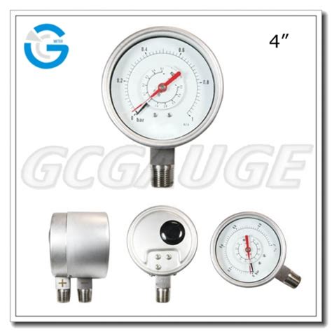 4 Inch All Stainless Steel Bourdon Tube Differential Pressure Gages