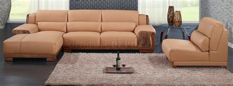 Accent walls can actually really change the vibe in your home, and it will definitely be for the better. Camel Leatherette Modern Sectional Sofa w/Block Wooden Legs