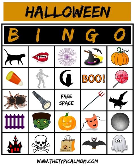 Free Printable Halloween Bingo Cards Free Halloween Party Games