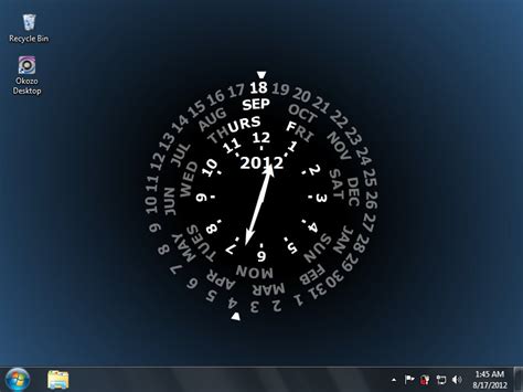Blue Wheel Desktop Clock Free Download Blue Wheel Desktop Clock 100