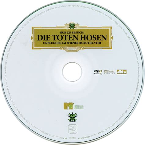 Carátula Dvd De Die Toten Hosen Nur Zu Besuch Unplugged Im Wiener Burgtheater Dvd Portada