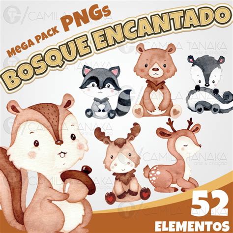 Kit Digital Png Bosque Encantado Pague 1 Leve 3 Elo7