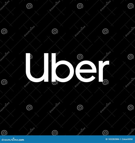 Nuevo Logo Del Vector Uber Sobre Fondo Negro Foto Editorial