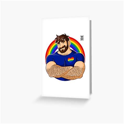 Adam Likes Crossing Arms Gay Pride Greeting Card For Sale By