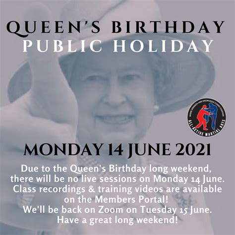 Queens Birthday Public Holiday