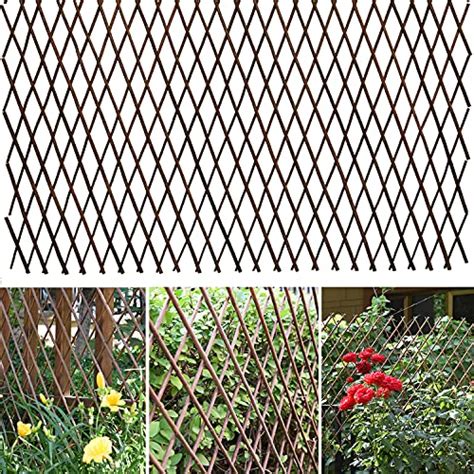 86 York Expandable Willow Lattice Fence Panel For Climbing Plants Vine