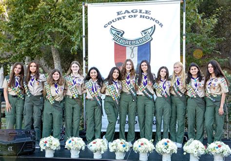 12 New Female Eagle Scouts Western Los Angeles County Council