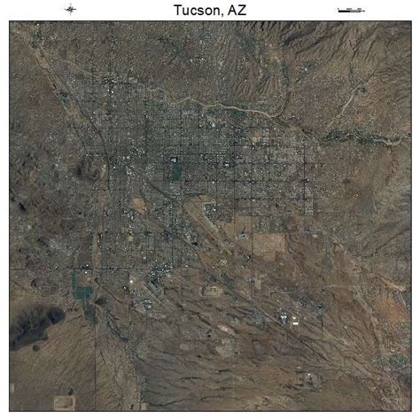 Aerial Photography Map Of Tucson Az Arizona