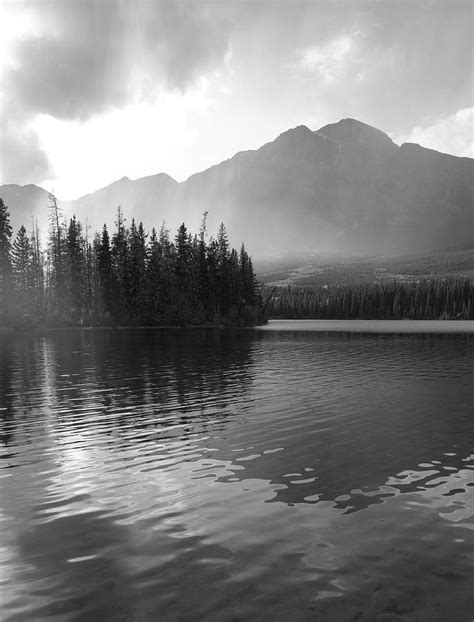 Morning Lake Reflections Black And White Photograph By Dan Sproul