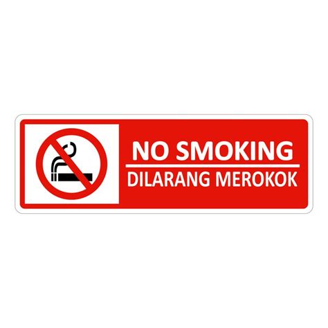 Jual DILARANG MEROKOK SIGN AKRILIK NO SMOKING AREA X Cm Shopee Indonesia