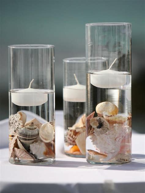 1 75 Floating Candles Seashell Crafts Ideas Seashell Crafts Beach Wedding Centerpieces