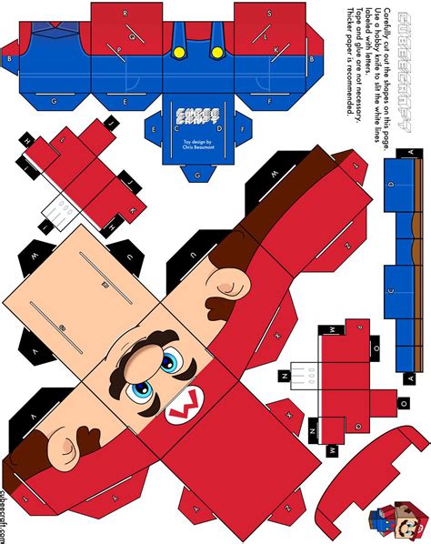 Free Papercraft And Paper Model Super Mario Freezie P
