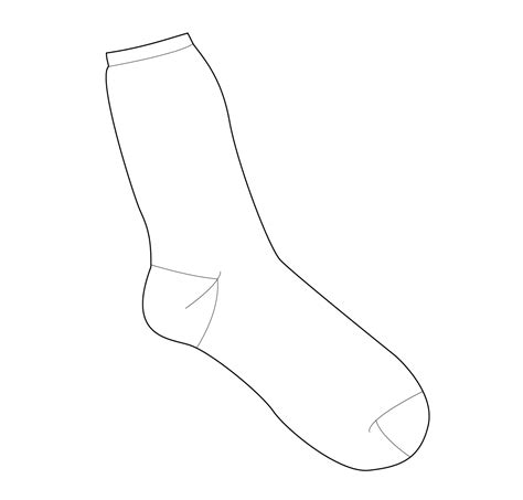 Sock Template Vector at GetDrawings | Free download