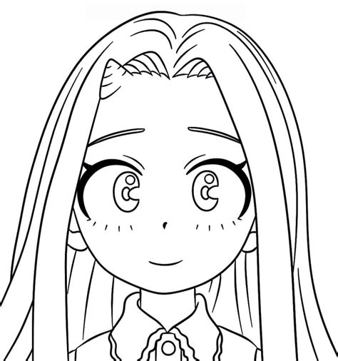 Eri Cute Face Coloring Page Anime Coloring Pages