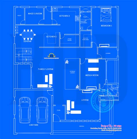 Blueprint Plan With House Architecture Kerala Home Design And Floor