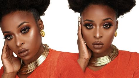 perfect fall makeup tutorial for black women dark skin youtube