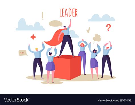 Business Leadership Concept Manager Leader Vector Image