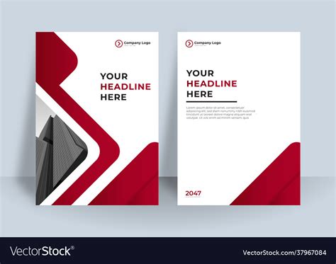 Corporate Book Cover Design Template In A4 Can Vector Image