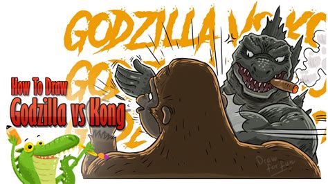 How To Draw Godzilla Vs Kong At Drawing Tutorials