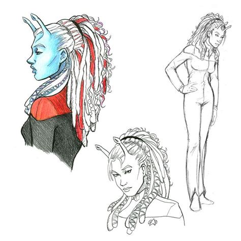 Andorian Sketches By Alainam On Deviantart Trek Ideas Star Trek