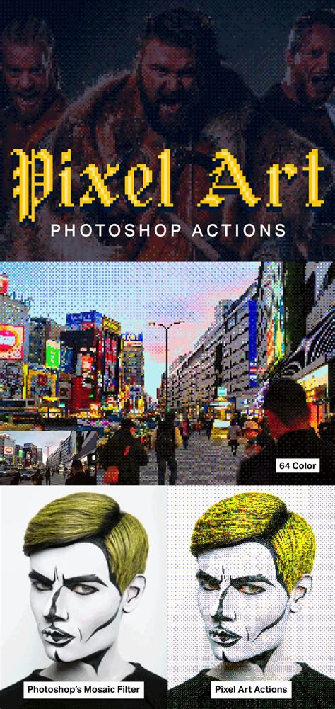 Pixel Art Photoshop Action Frank Salgado