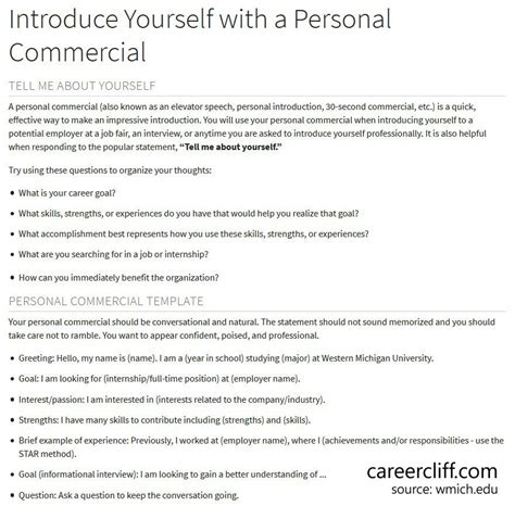 Creative Self Introduction Example For Students In English Career Cliff