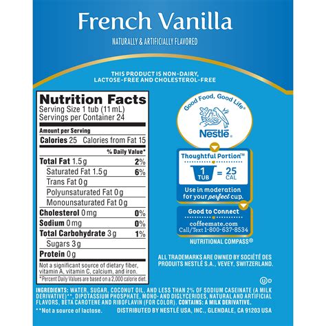 Coffee Mate Creamer Nutrition Facts Besto Blog