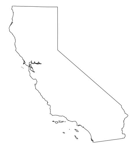 California Outline Png California Map Png California State Outline Png Vippng