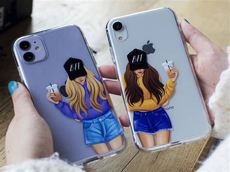 Cool Teen Girls 8 Plus Cute Cover Best Friends Case Xs Max Etsy