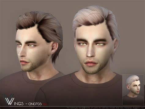 Wings Male Oe0818 Hair For The Sims 4 Spring4sims Sims 4 Hair Images