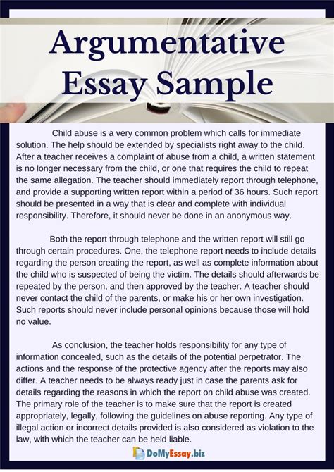016 Argumentative Essay Sample Research ~ Museumlegs