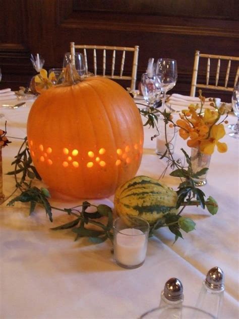 Consider this project from lovely indeed a minimalist approach to the pumpkin decor. 20 Centerpiece Ideas For Fall Weddings